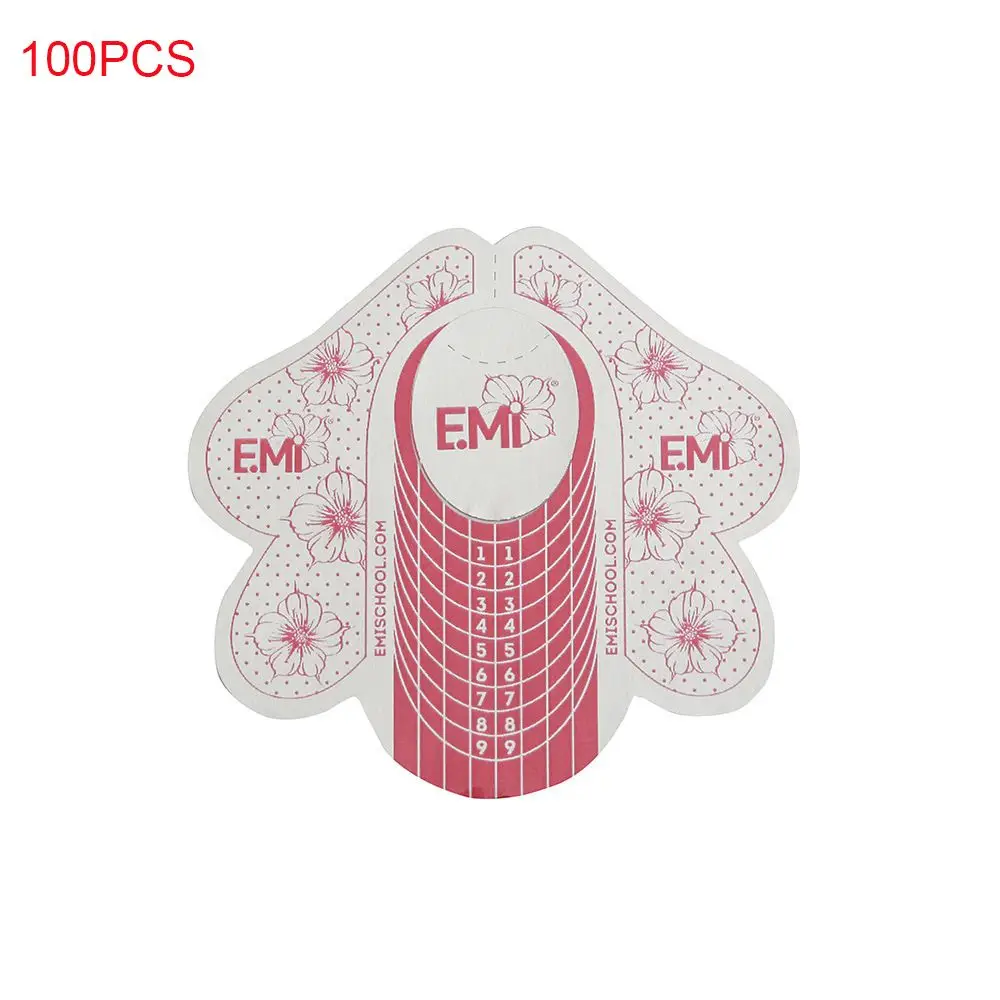 

Beauty Pink Extended DIY Forms Extension Self-Adhesive Butterfly Builder Nail Paper Tray Nail Art Fake Nails Manicure