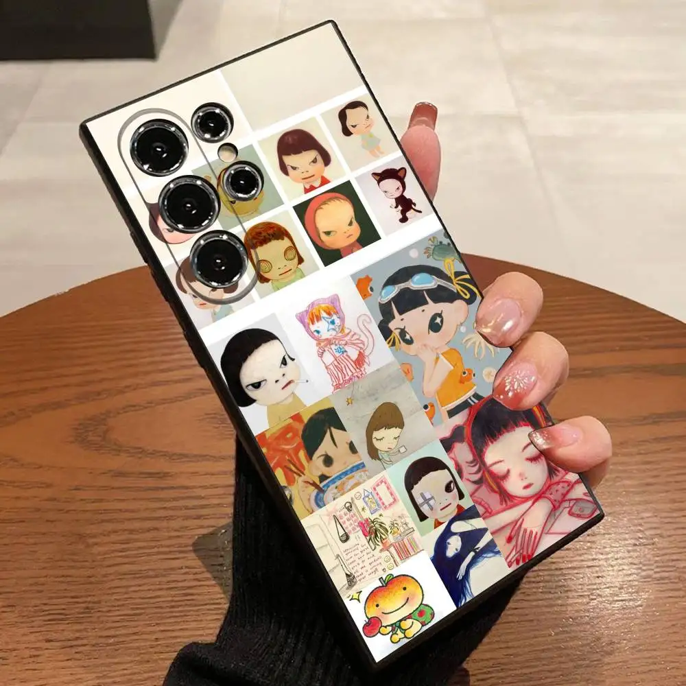 Чехол для телефона Japanese Girl Y-Yoshitomo Nara для Samsung S25, S24, S21, S22, S23, S30, Ultra, S20, Plus, Fe, Lite, 5G Black Box