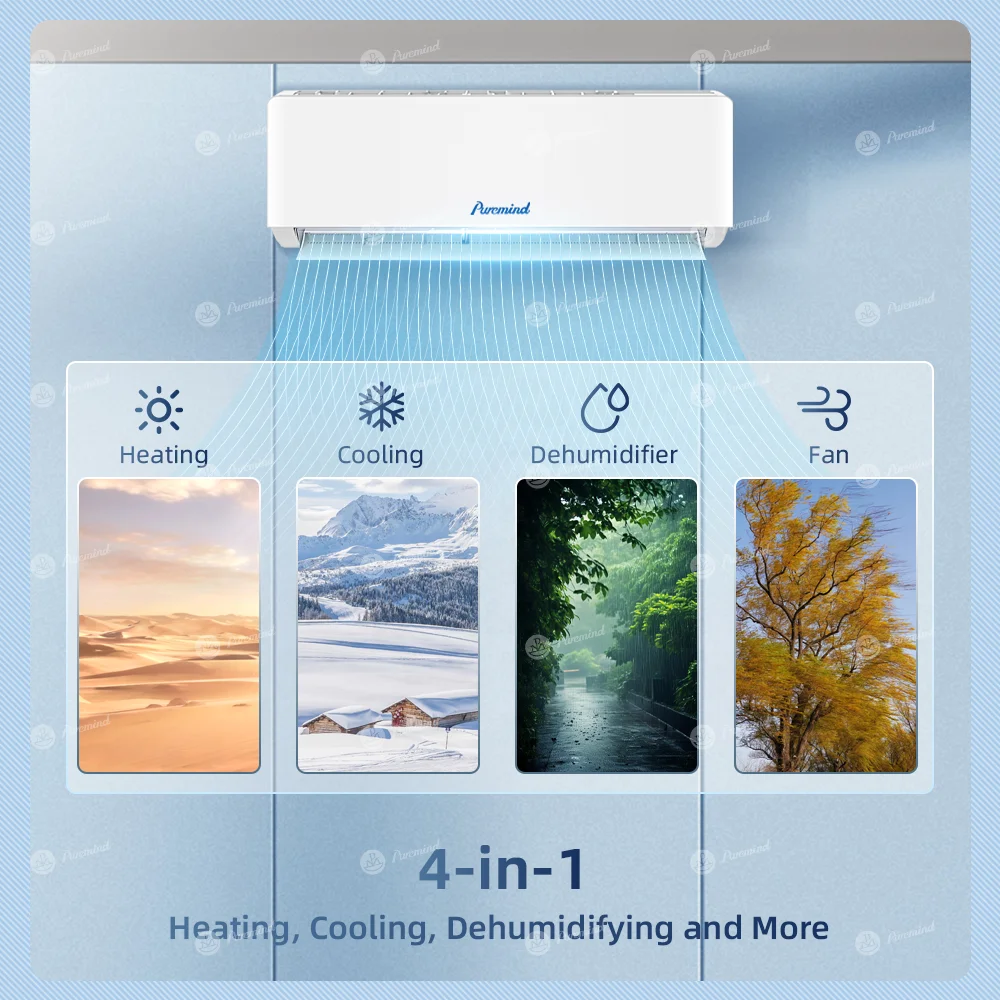 Puremind Smart Air Conditioners 220V 50Hz Variable Frequency Cooling Only Split AC 24000Btu Air Conditioning Inverter Wifi