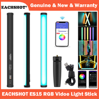 EACHSHOT ES15 12W Pavo Tube Light RGB Light Wand Tube Stick Video Soft Light With Tripod APP Control vs 6C Pavotube Godox TL30