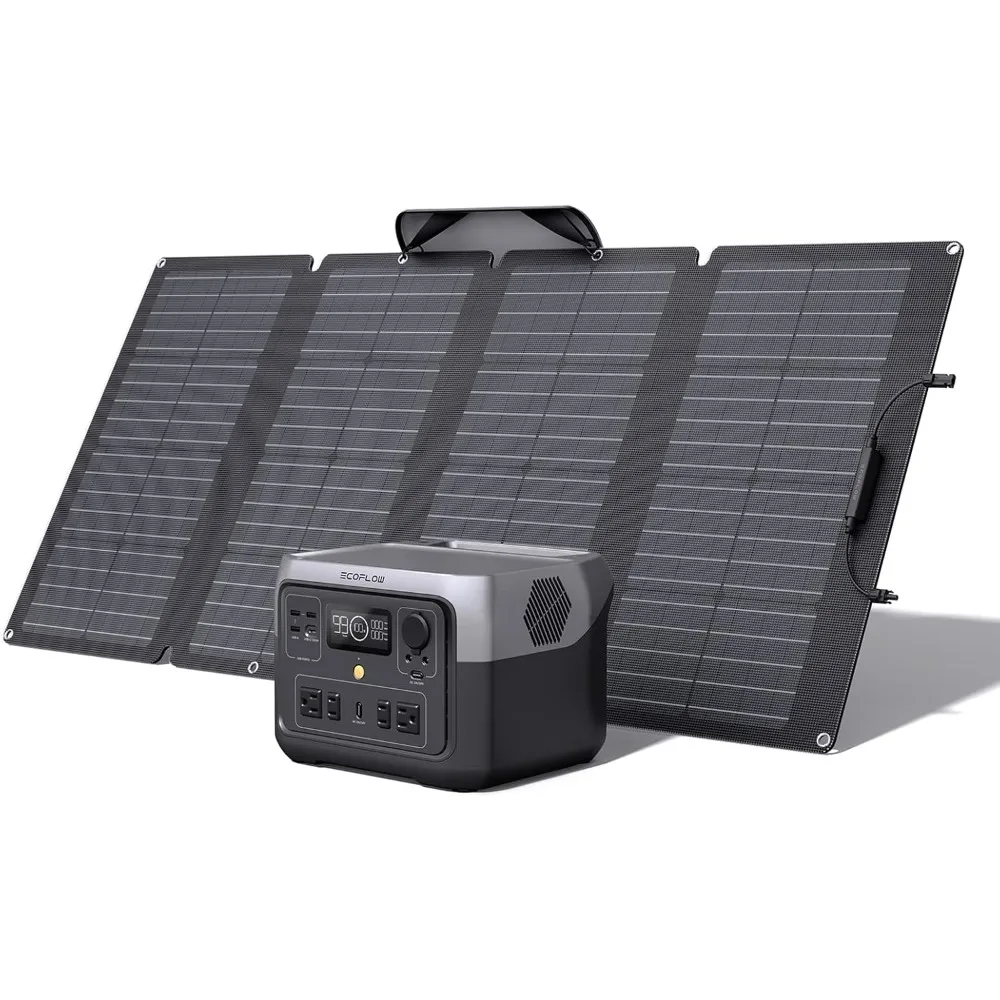 

512Wh Long Life LiFePO4 Portable Power Station with 160W Solar Panels and An Output Power of Up To 1000W Using A Solar Generator