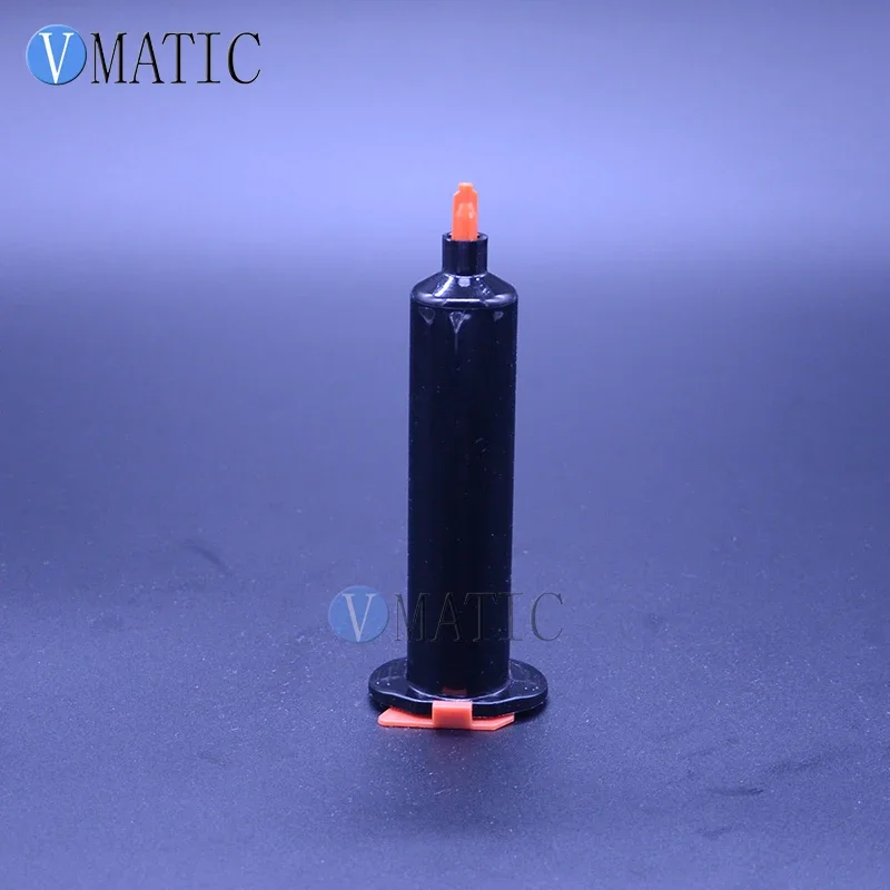 Free Shipping Wholesale Fluid Liquid Glue Dispenser Dispensing Pneumatic Black UV Syringe 3/5/10/30/55 Cc Ml With Tip Stopper