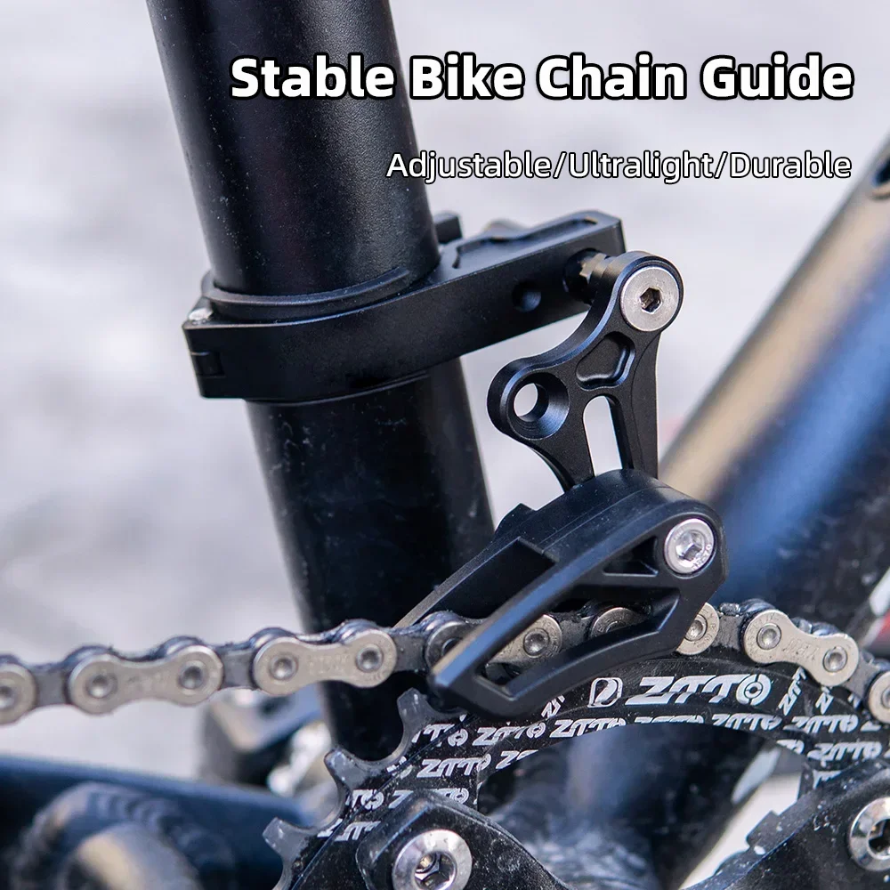 Adjustable Mountain Bike Chain Guide Durable Single Speed Down Hill MTB Chain Protective Drop Cover For 27.2-34.9 Inch MTB