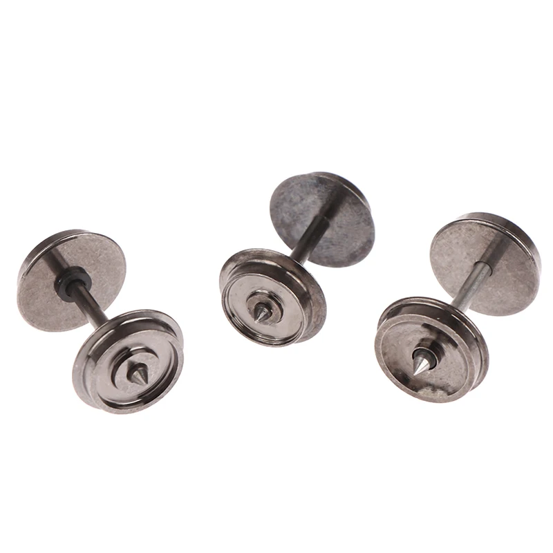 2pcs HO Scale 1:87 36\'\' Metal Wheels for Model Train DC wheel set C8724