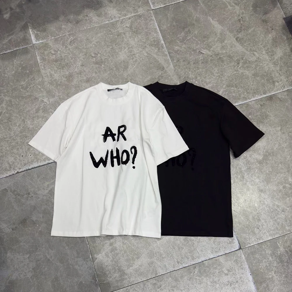 

American Sle Loose Fit Cotton ort Sve T-irt for Women round Ne Letter Pattern Bright Summer New Arrival