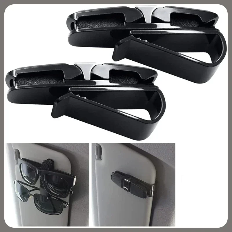 

New Car Glasses Case Holder Auto Sun Visor Glasses Sunglasses Organizer Clip Card Holder Eyeglasses Car Accessories Interior