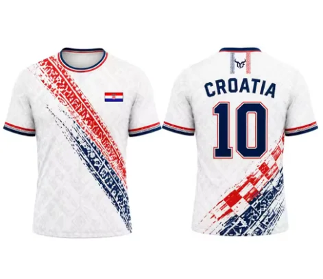 Croatia Flag Printed T-shirt Men Quick Dry Breathable Football Jersey Men's And Women's Casual Streetwear Short-sleeved Tops