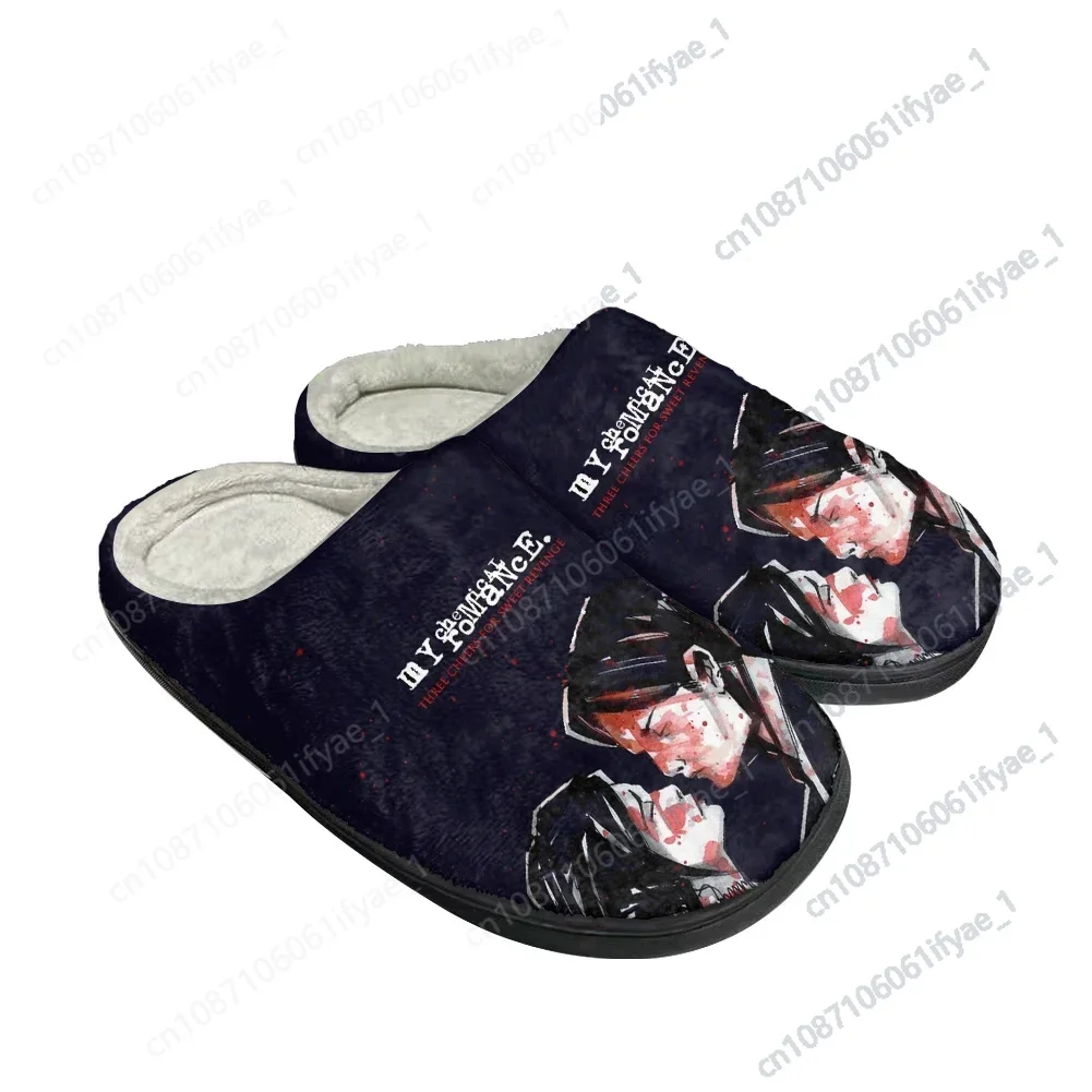 

Hot Chemical Romance Fashion Cotton Custom Slippers Mens Womens Sandals Plush Casual Keep Warm Shoes Thermal Comfortable Slipper