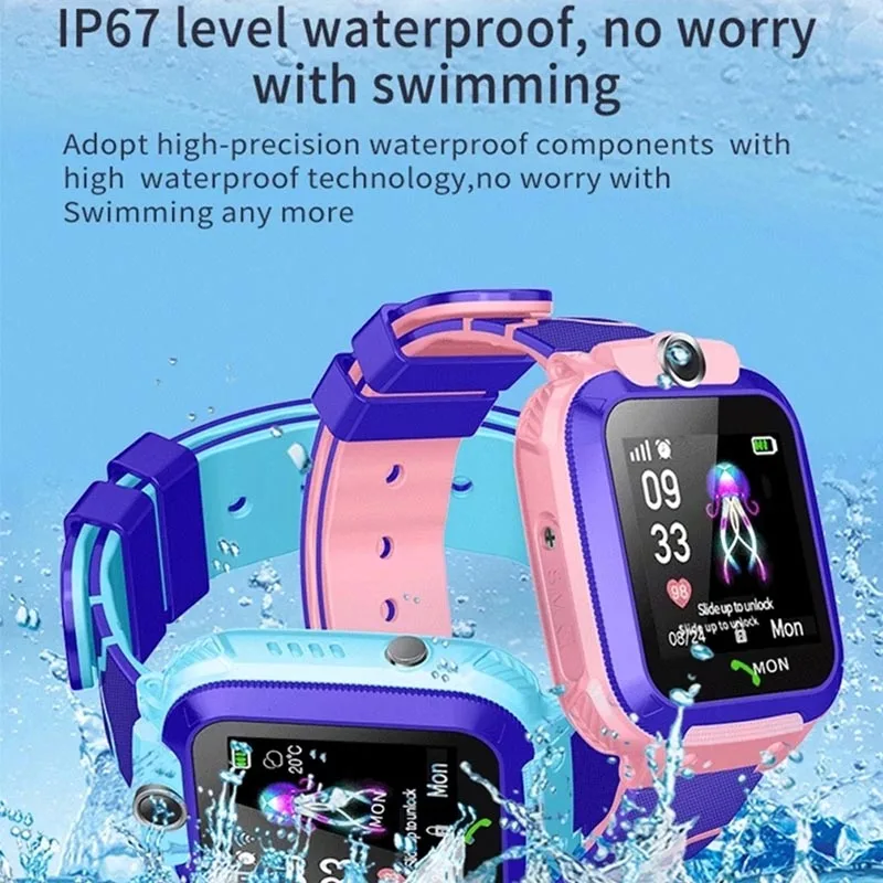 Kids Smart Watch for Children Real Time Positioning Sim Card SOS Phone Call Waterproof Video Call Safety Footprint Tracker Q12