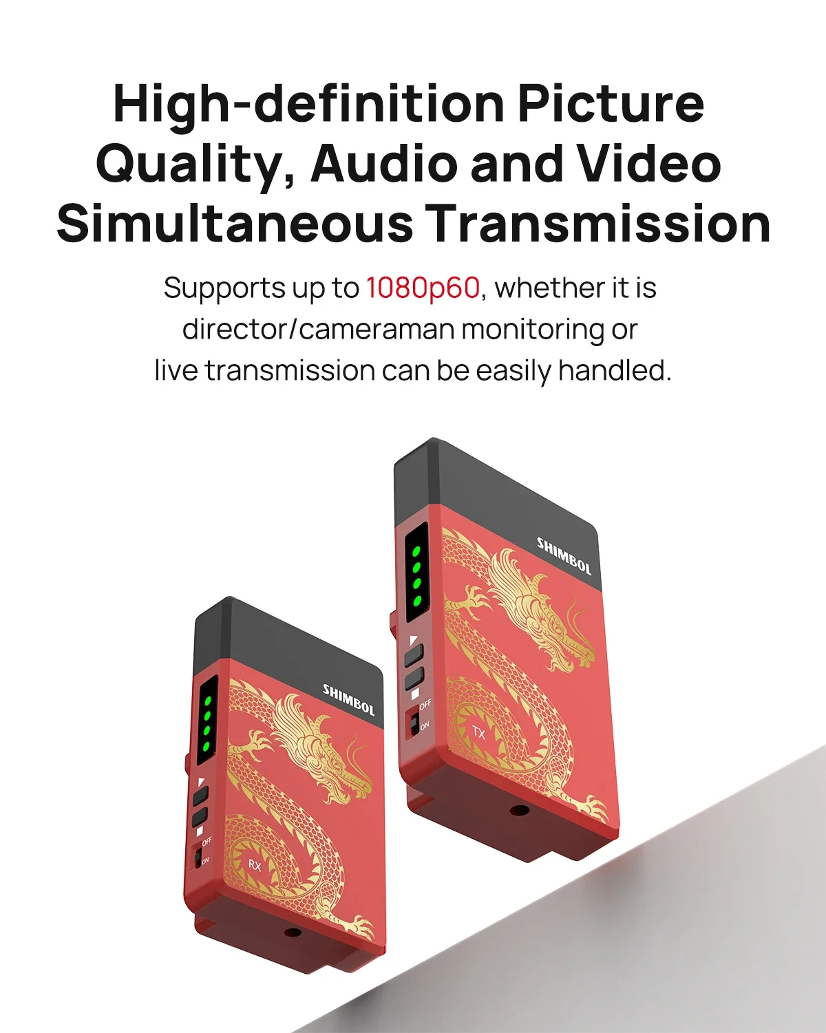 Shimbol Tp Mini Draadloos Video Transmissie Ontvanger Systeem 1080P Hd 0.07S Latentie Hdmi-Compatibele 200 Meter Transmissie