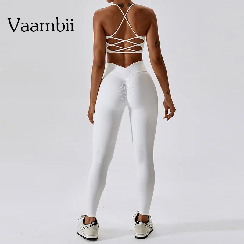 

Breathabe Sportwear Gym Outfit Women Fitness Running Sport Sets Beauty Back Bra High Waist Leggings Suit Soild White Yoga Sets