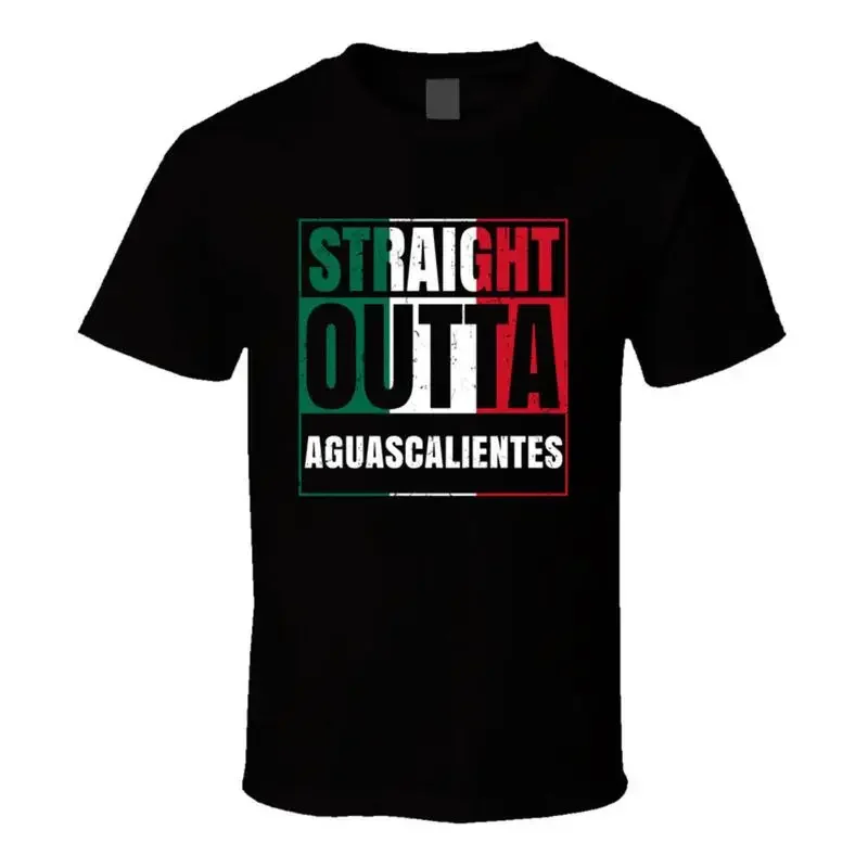 Camiseta de parodia grunge de Straight Outta Aguascalientes, Ciudad de México, México