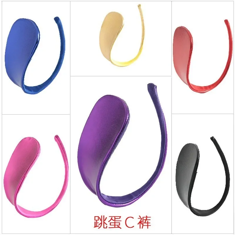 

Pure desire invisible underwear C-shaped thong sexy underwear women's t-shirt shiny leather stimulating jumping egg underwear