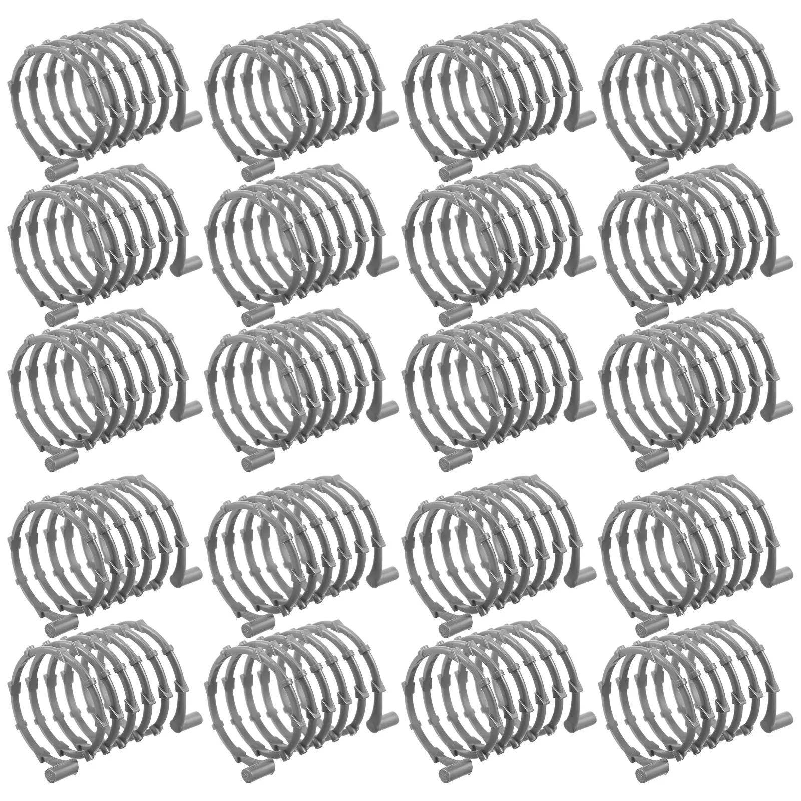 

30Pcs Military Diorama Concertina Wire Fence Barrier Plastic Barbed Wire Coil Springs Battlefield Scene Accessories