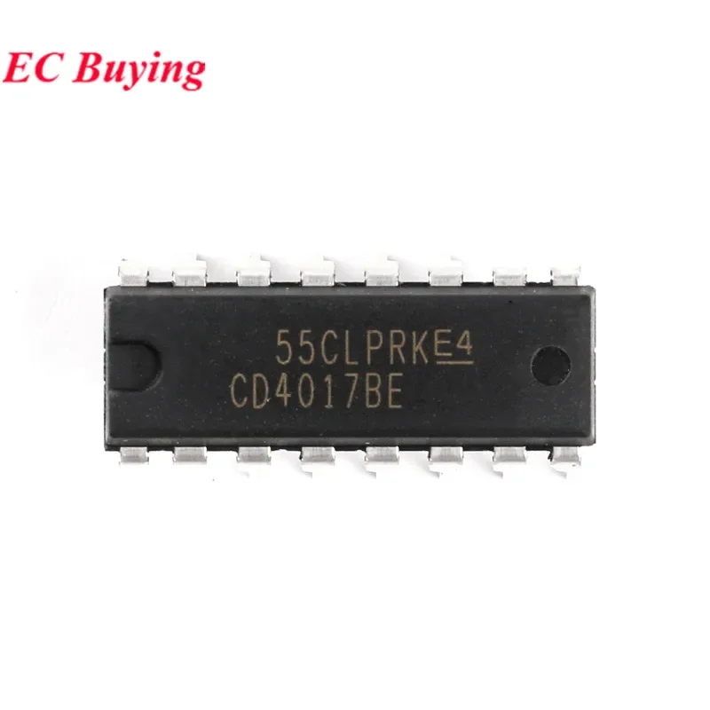 5pcs/1pc CD4017 CD4017B CD4017BE DIP-16 4017 DECADE COUNTER DIVIDER IC CMOS Logic Device Chip New Original