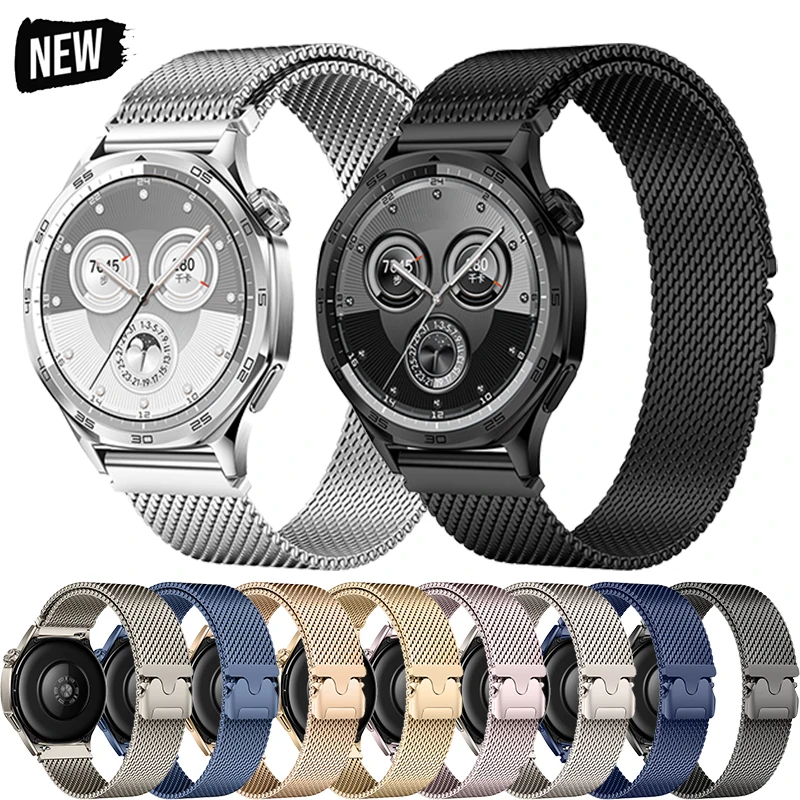 

Миланский ремешок-петля для Huawei Watch GT 5, 46 мм, 41 мм, металлический магнитный браслет для Huawei GT5 Pro GT4 GT3 GT2, ремешок из нержавеющей стали