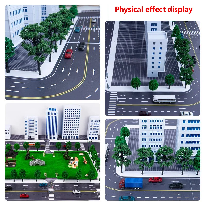 1:150 Scale Simulation Miniature City Road Highway Model Street Scene Layout Building Sand Table Street Diorama Materials