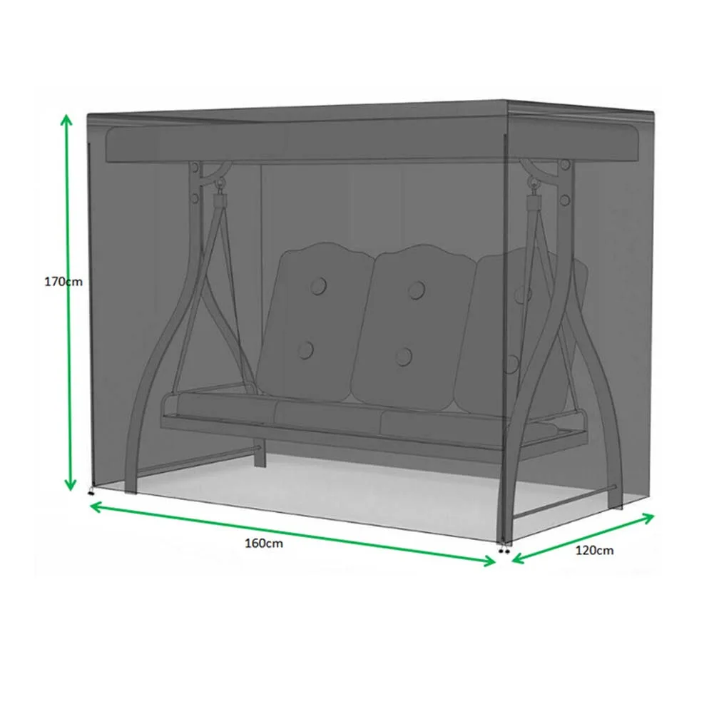 for All Weather Outdoor Swing Cover for UV Resistant Cover for Garden Swing Easy to Clean and Install Fits for triple Seater