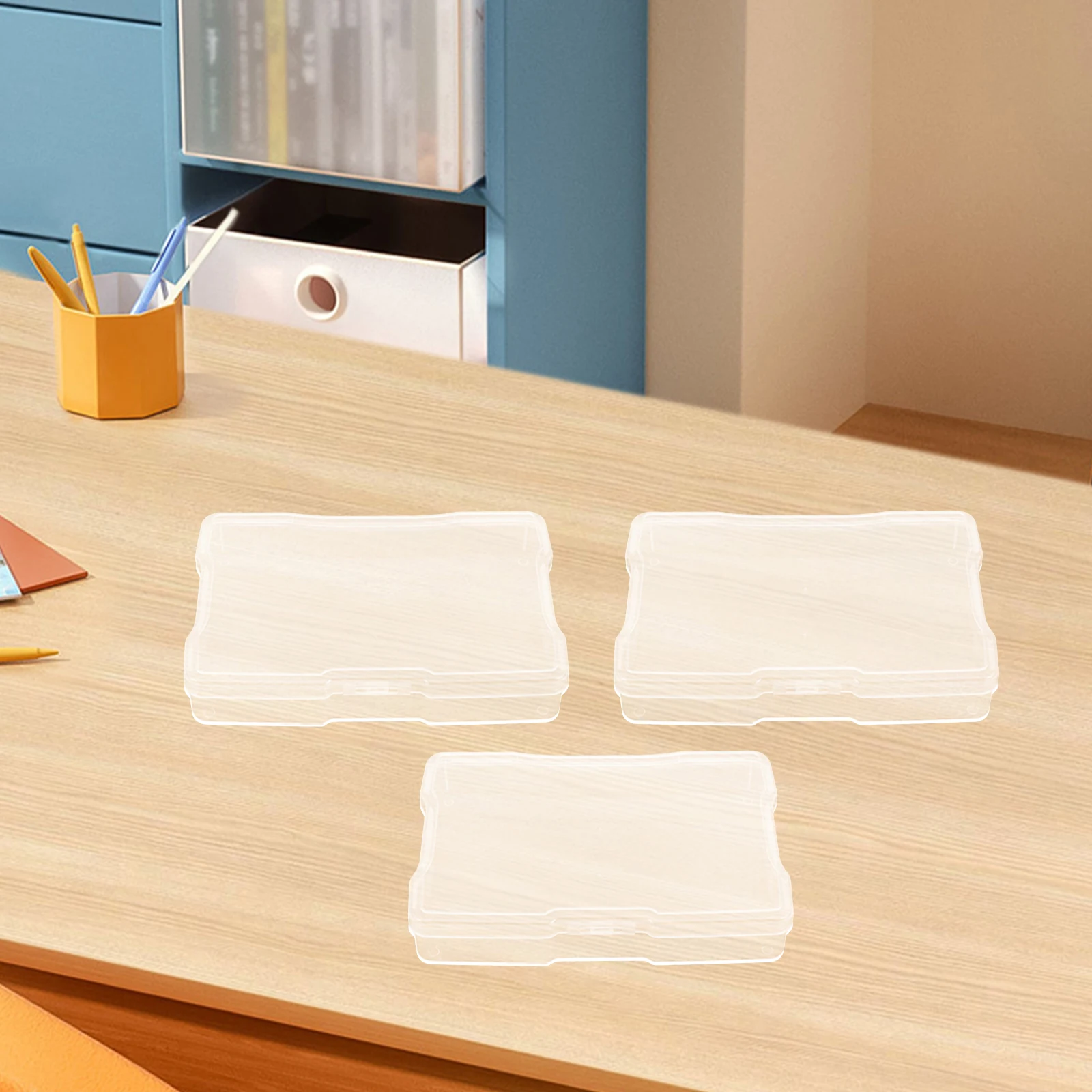 

6pcs 4X6 Inch Clear Plastic Photo Storage Boxes Stackable Multifunctional Organizer For Crafts Hardware Documents Files Stickers