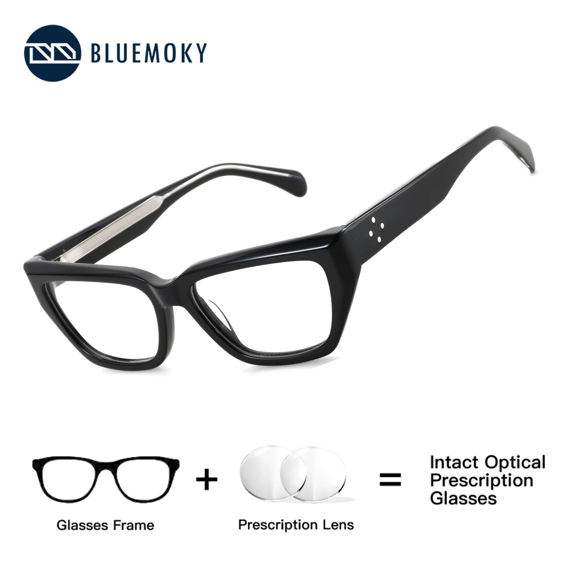 

BLUEMOKY (размер S) узкие ацетатные очки-бабочки для женщин, очки по рецепту с прогрессивными мультифокальными линзами