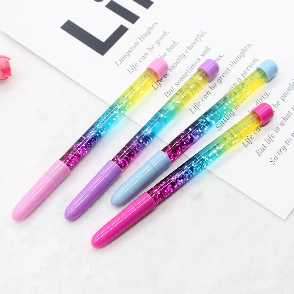 12Pcs Quicksand Magic Wand Pens Compact Lightweight Multi-Use Smooth Writing Pens Student Office Performance Supplies Gift