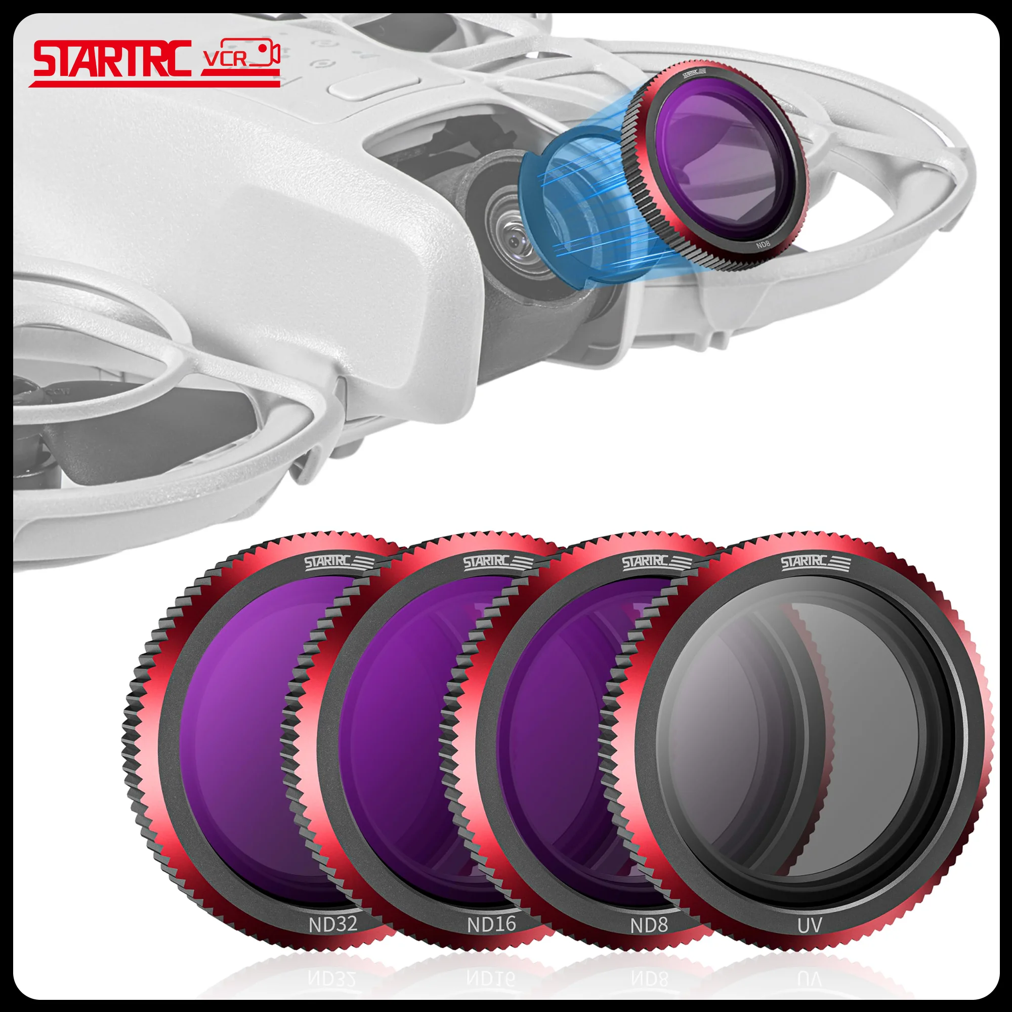 

Magnetic ND & UV Filters Set 4 Pack ND8 ND16 ND32 UV Filters Compatible for DJI Neo Drone Accessories Camera Lens ND Filter