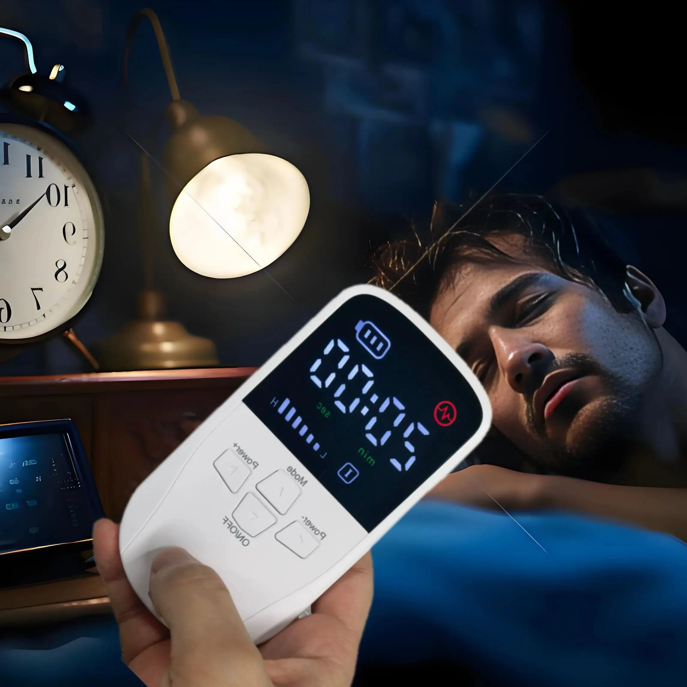 

HLKGO Новейшее электротерапевтическое устройство против сна Alpha CES для лечения тревоги, бессонницы и депрессии, мигрени, нейрохизма