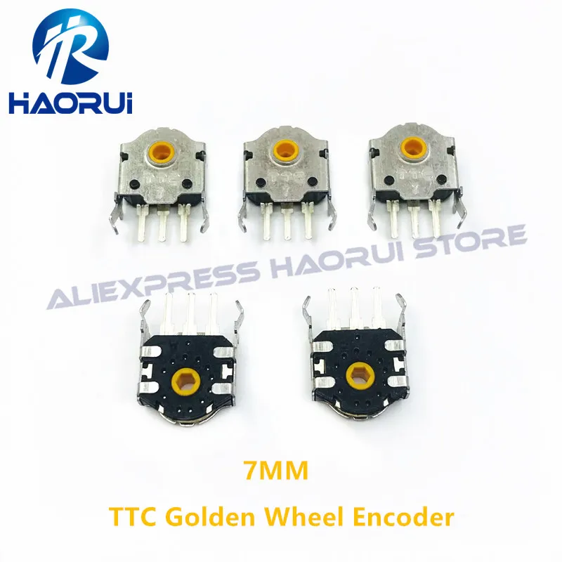 TTC Golden Wheel Encoder, Mouse Decoder, Higher Lifetime, Higher Efficiency, 7mm, 8mm, 9mm, 10mm, 11mm, 12mm, 13mm, 14mm, 15 milímetros, 48 milhões, 5 PCes