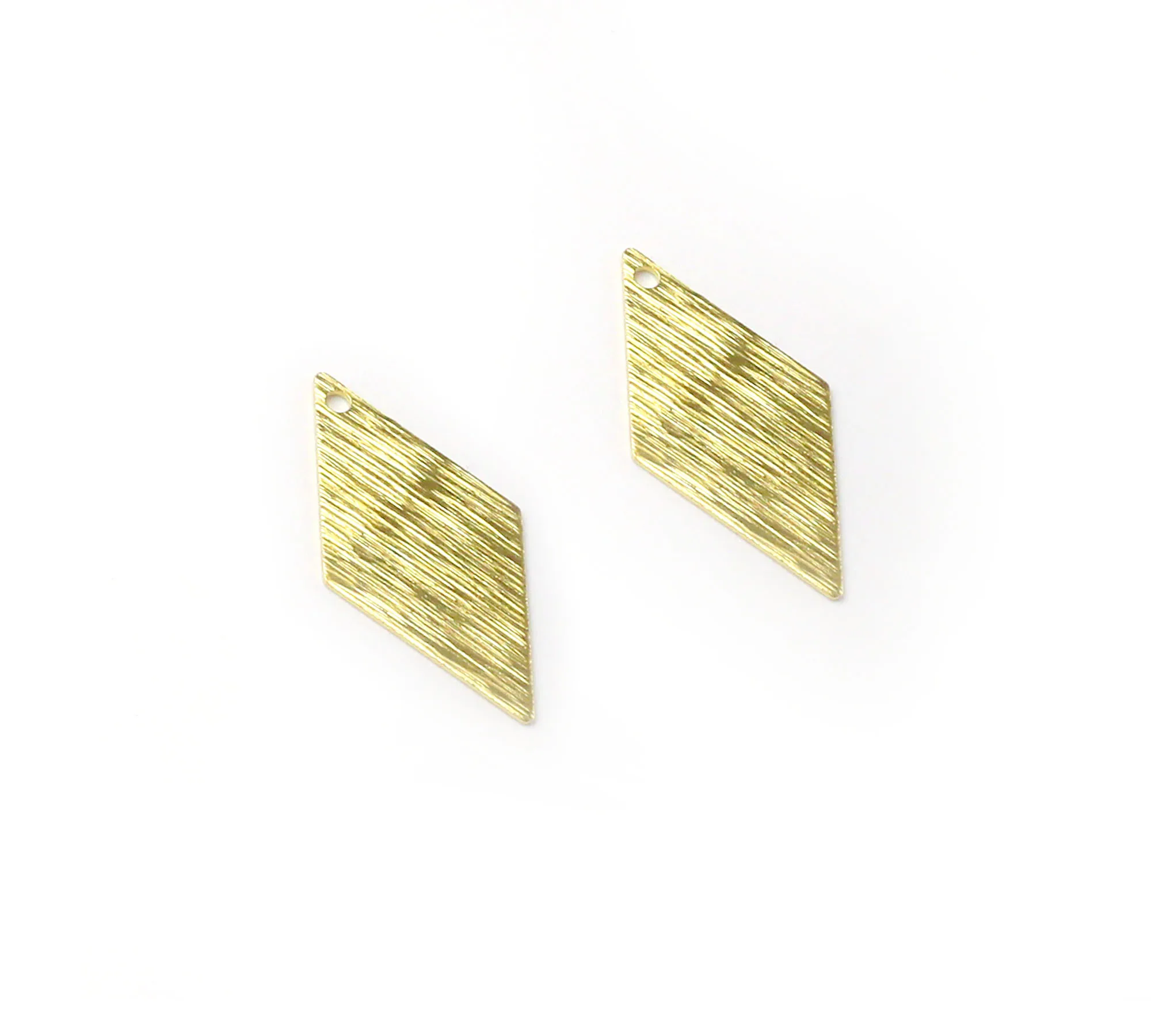 30pcs Textured Rhombus Charm, Brass Charm For Jewelry Making, Geometric Earring Findings, 26x13.4mm, Jewelry Supply - R716 R1746