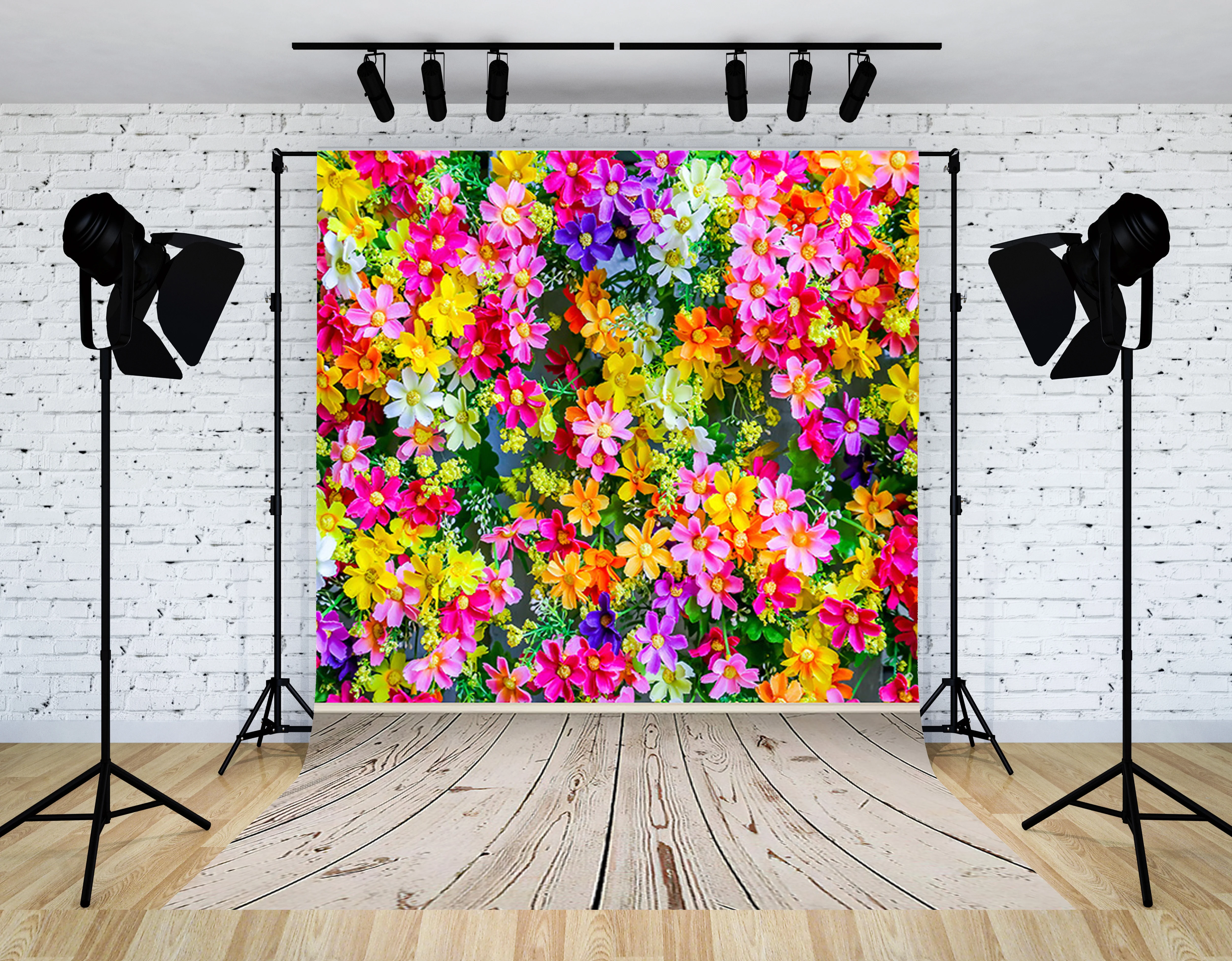 

SHENGYONGBAO Spring Landscape Flower Valentine's Day Homemade Flooring Background Photos and Newborns Photography VT-23