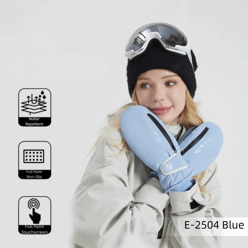 

Thermal Winter Skiing Gloves Thick Touch Screen Snowboarding Gloves Waterproof with Storage Layer Snowmobile Mittens Unisex