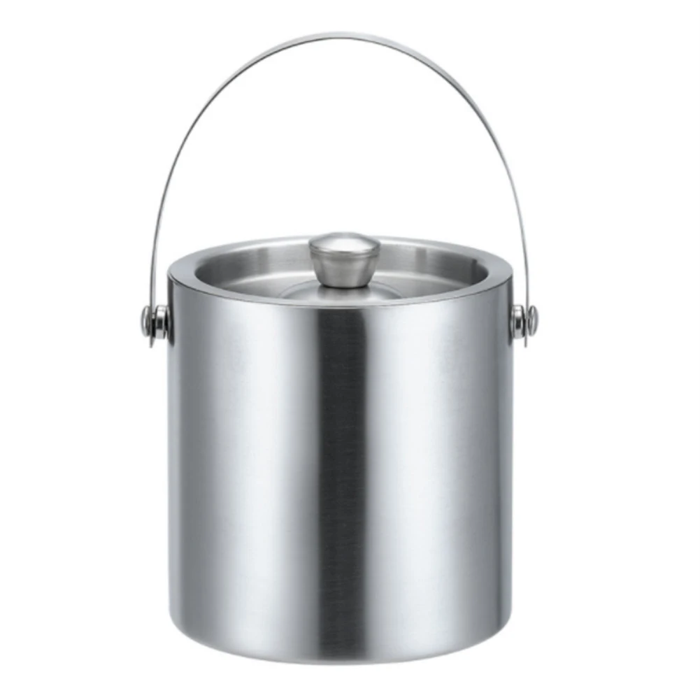 

Double Wall Stainless Steel Insulated Ice Bucket Ice Bucket Ice Cube Container for Home Bar Chilling Beer Champagne Wine Bottle