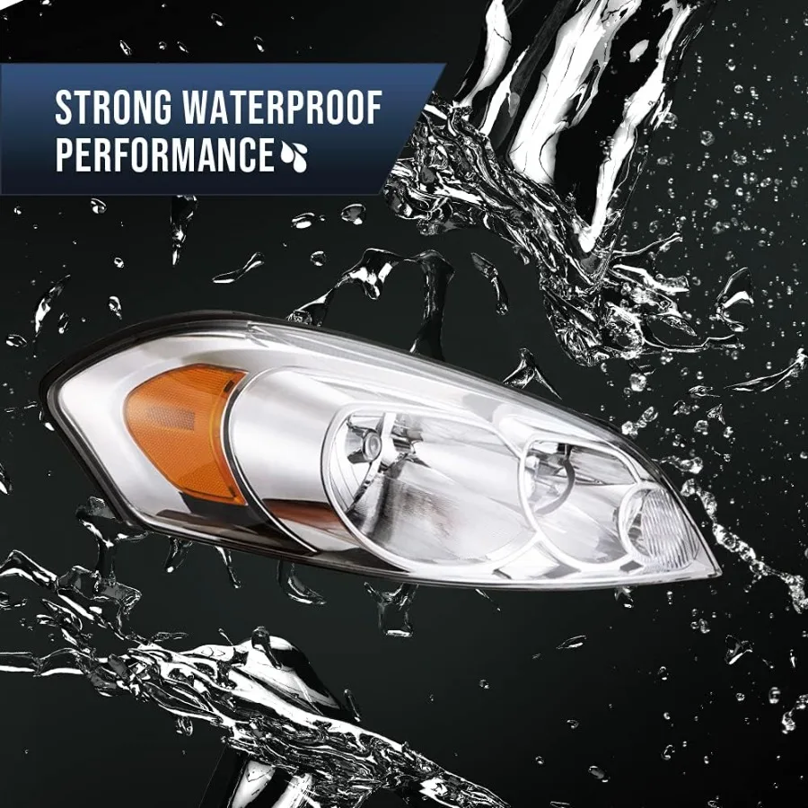 مجموعة المصابيح الأمامية مع مصابيح متوافقة مع تشيفي مونتي كارلو 0607 وإمبالا المحدودة 20142016 لتعزيز القيادة الليلية الآمنة #4