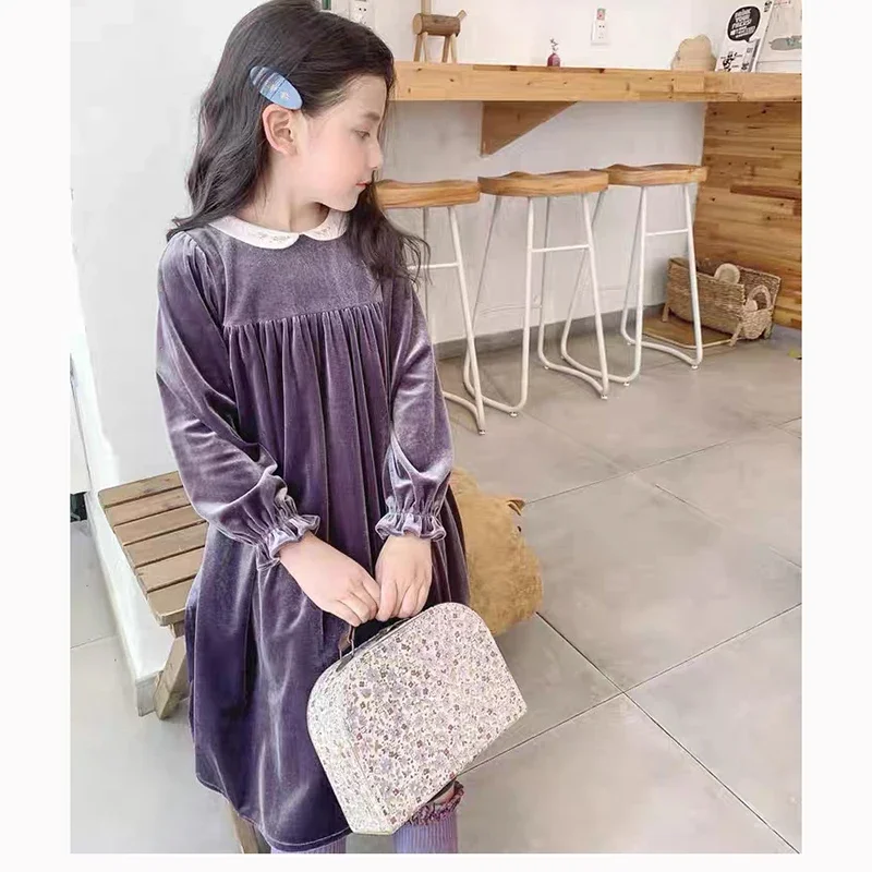 

Autumn Toddler Girl Party Dress Winter 1-6Yrs Children Christmas New Year Princess Dress Red Velvet Girl Carnival Costume Dress