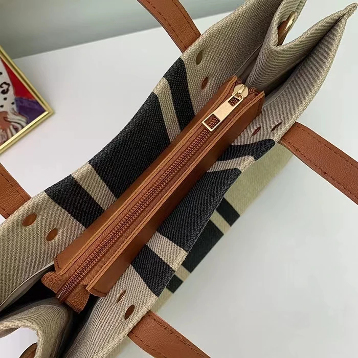 De Draagtas Vrouwen Tas Nieuwe Mode Gedrukt Brief Canvas Handtassen Luxe Merk Schouder Crossbody Tassen Winkelen Classic 2023