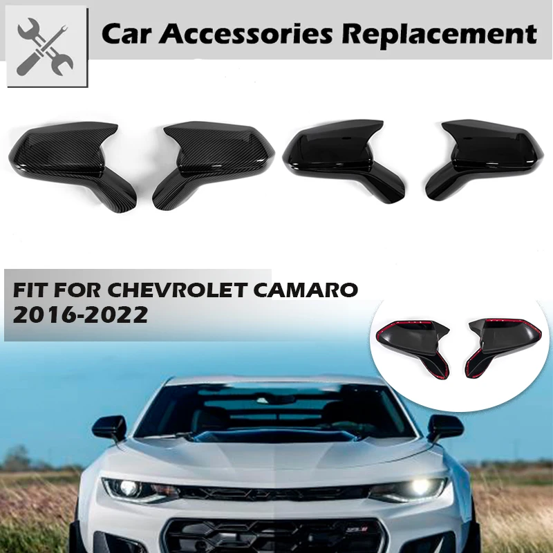 

Bracingo Side Wing Rearview Mirror Cover Trim Decor Cap Car Exterior Parts Fit For Chevrolet Camaro SS RS LT ZL1 LS 2016-2022