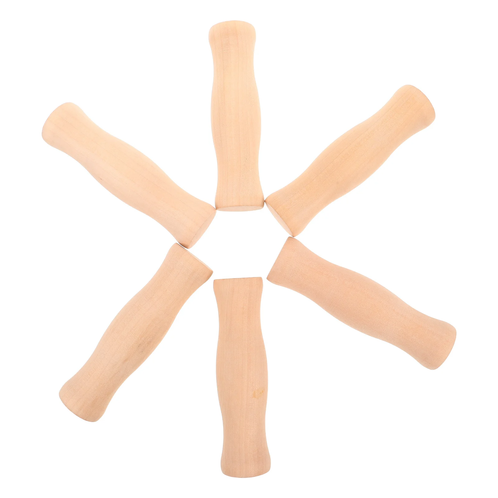 

6Pcs Wooden Bucket Handle Replacement Smooth Ergonomic Bucket Grip Non-Slip Grip for Farming Gardening Kitchen DIY Projects