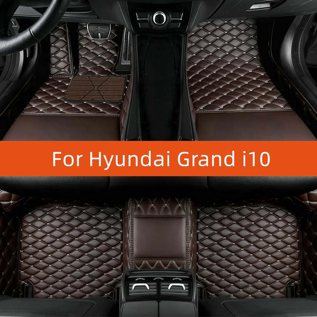 

Custom Leather Car Floor Mat For Hyundai Grand i10 2020 2021 2022 2023 2024 2025 2026 2027 Car Mat Interior Accessories