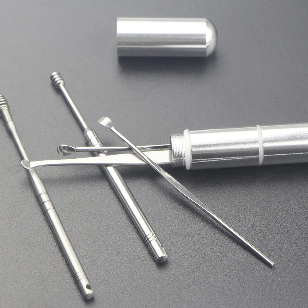 

Picking Kit Ear Cleaner Tools Wax Curette Portable Ear Spoon Set Lightweight Durable No Rust Easy Clean Skid Resistance Design