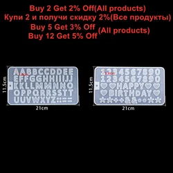Letter Mold Alphabet Number Epoxy Resin Mold Crystal Pendant  Earring Silicone Molds Homemade For DIY Jewelry Making Accessories