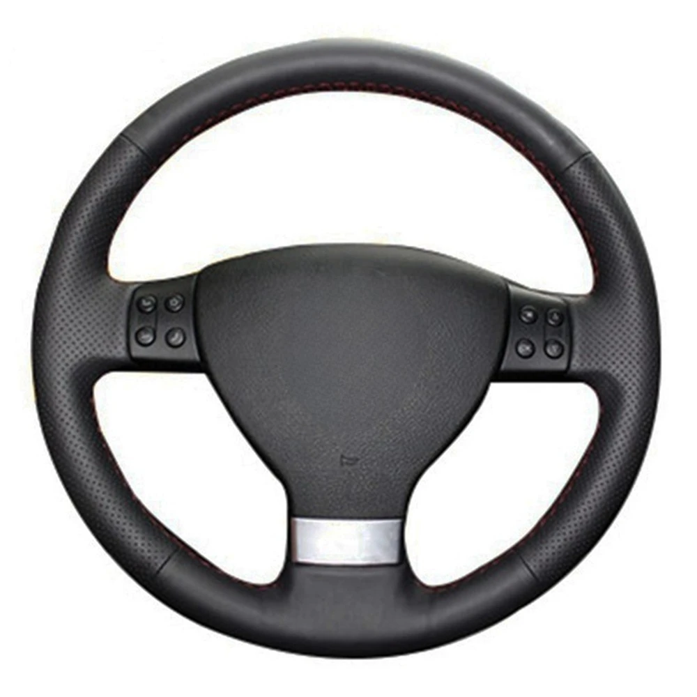 Black Car Steering Wheel Cover Artificial Leather For Volkswagen Passat B6 Golf 5 Mk5 VW Jetta 5 Mk5 Tiguan 2007-2011