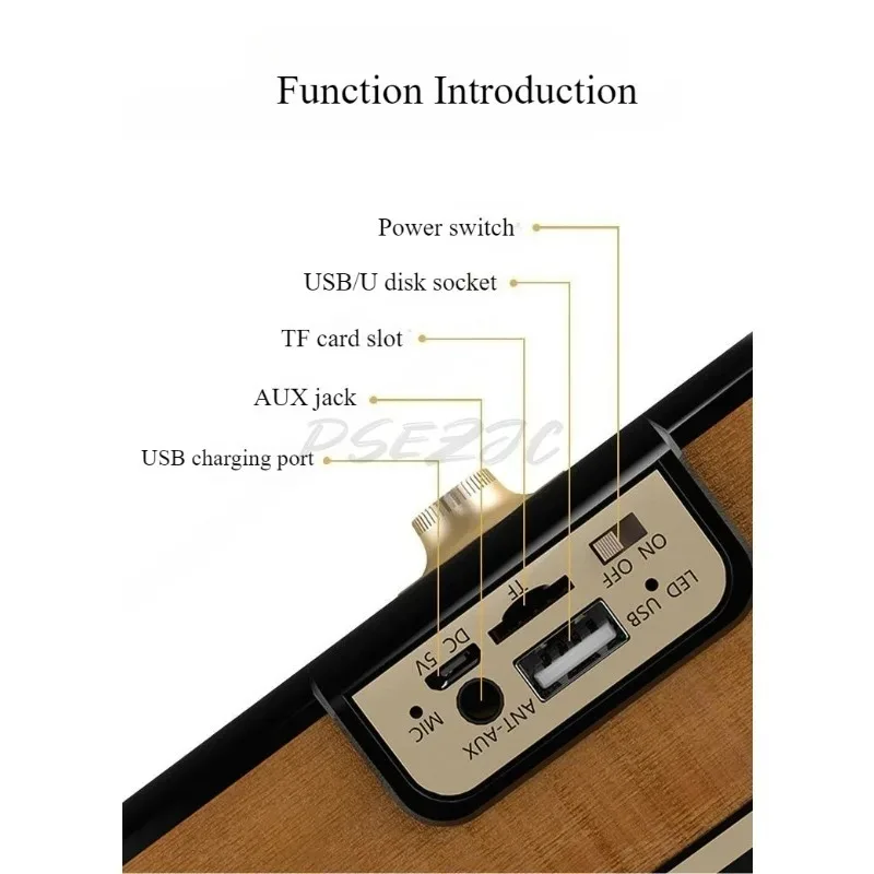 Speaker Bluetooth Nirkabel Portabel Speaker Volume Tinggi Penyisipan Kartu Mobil Rumah Tangga Kecil Speaker Ponsel Kelas Subwoofer