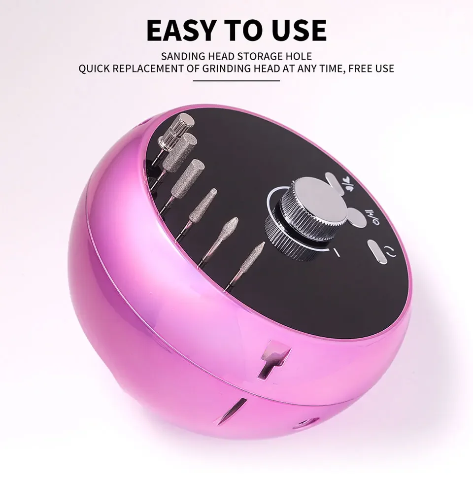 Taladro eléctrico para uñas, máquina de manicura profesional con Motor sin escobillas, juego de lijadora, equipo pulidor para salón de manicura, 45000RPM