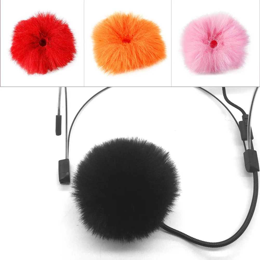 Furry Windscreen Cover Lavalier Microphones Fluffy Artificial Fur Sleeve For Little Bee Microphone Collar Clip Reduce Noise