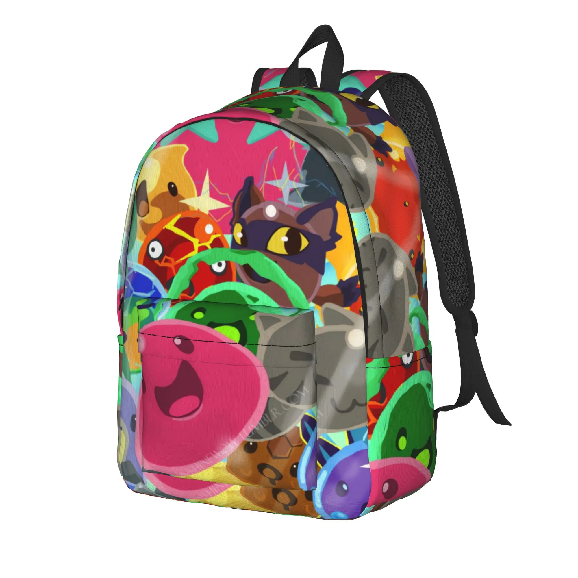Vivid Pop Slime Rancher Backpack  Trekking Backpacks Male Streetwear School Bags Colorful Large Rucksack