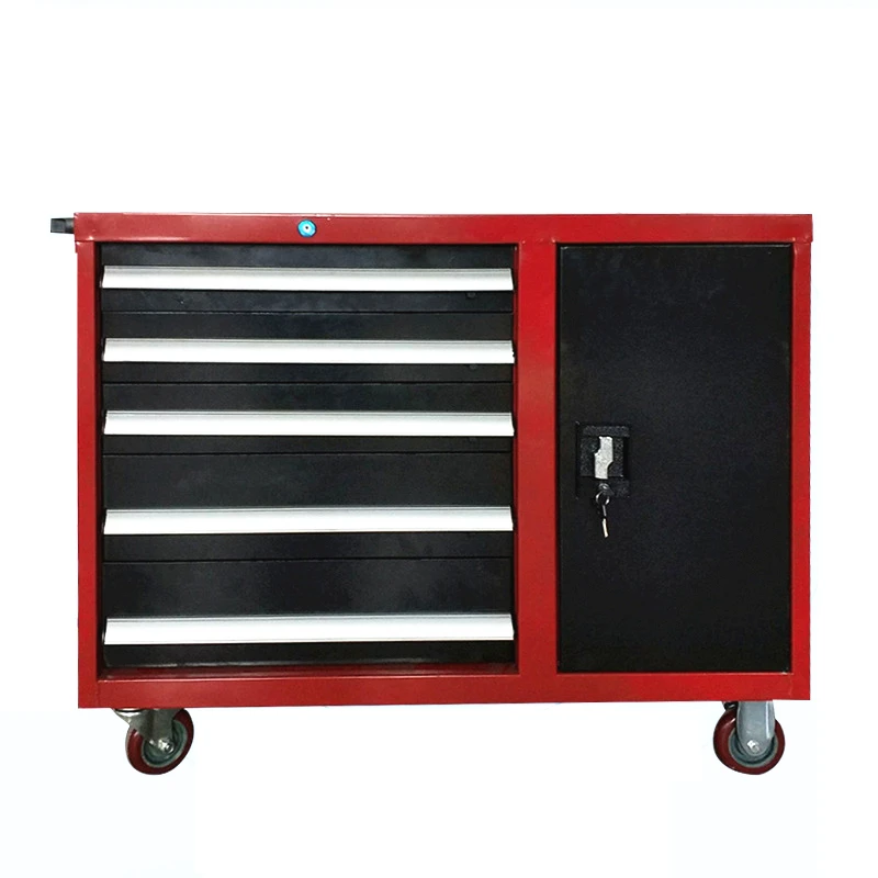 Cabinet Modern Workshop Iron Furniture 4 Drawers Single Door Steel Mobile Toolbox Garage Modern Workshop Metal Storage Toolbox