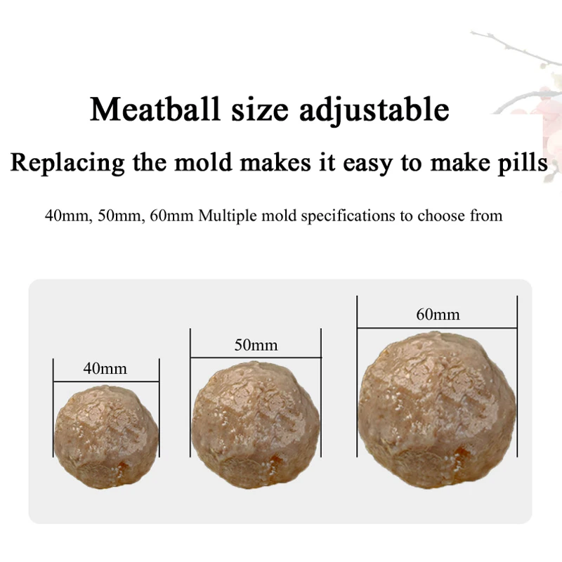 Multi‑function Commercial Stainless Steel Meatball Vegetable Ball Forming Machine, for Beef Pork Fish Spinach Carrot Ball Making