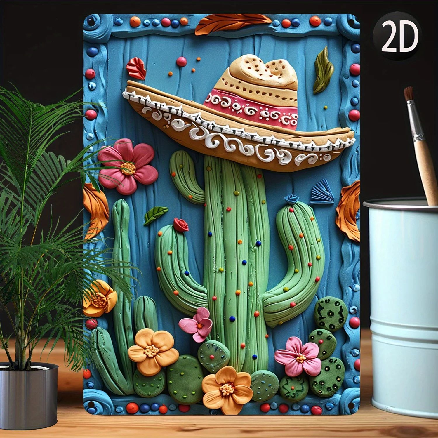 

Mexican Sombrero Wall Art: 32% Higher Bending Resistance, 8x12 Inch (20x30cm) Decorative Tin Sign for Home, Office, or Classroom