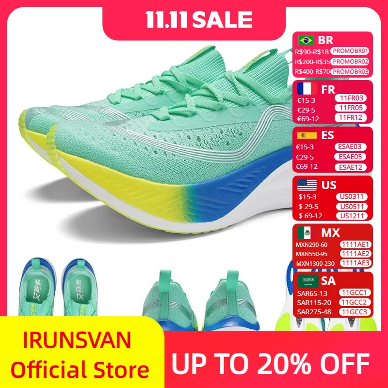 

Марафонская обувь IRUNSVAN 2025, карбоновая, высококачественная, дышащая, с амортизацией спины, профессиональная тренировочная обувь, легкая