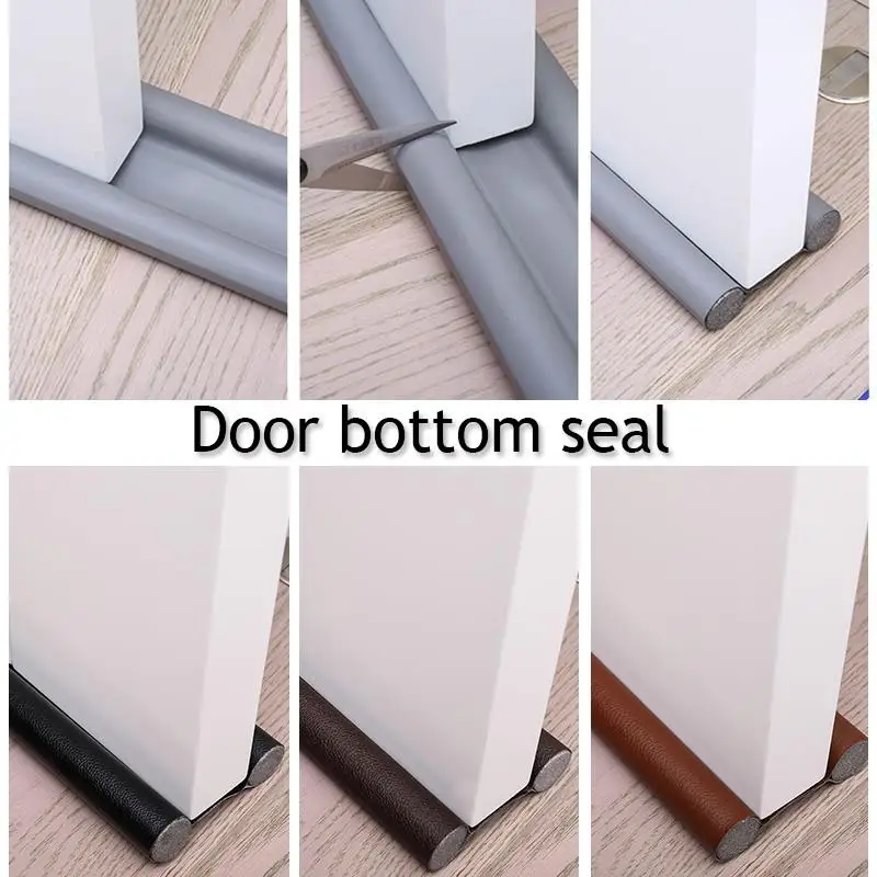 Door Bottoom Draft Stopper Adjustable Door Sweep Under Door Draft Blocker Insulator Weatherstrip House Acoustic Foam Seal Strip